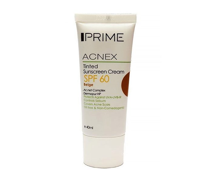 کرم ضد آفتاب پرایم رنگی فاقد چربی مدل SPF60 آکنس 40 میلی لیتر